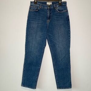 C/E by Current Elliott Straight Leg High Rise Medium Wash Jeans Womens 6 Size 28